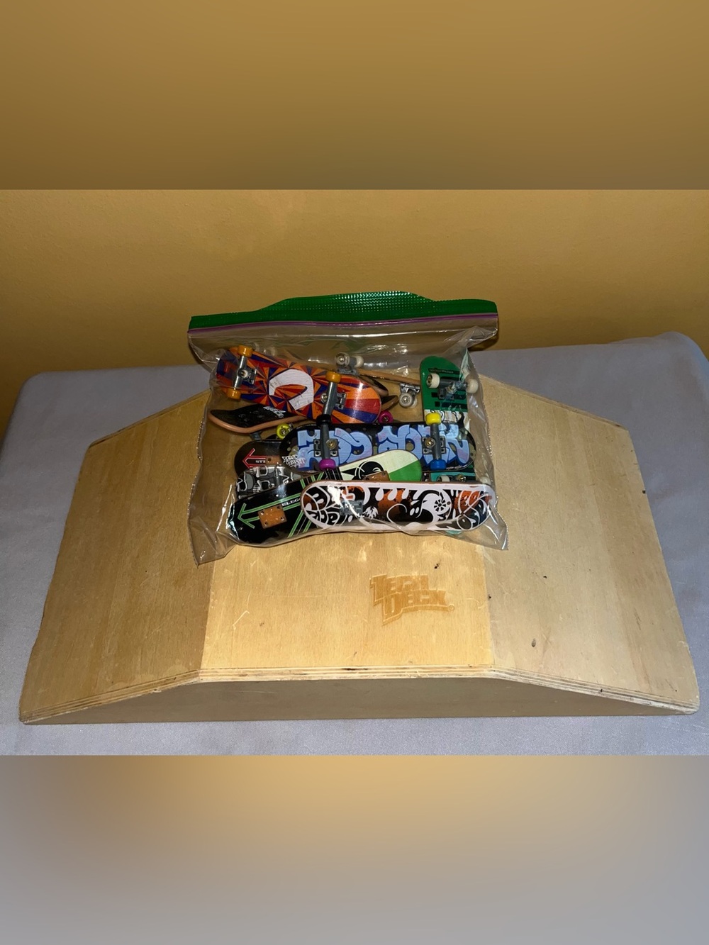 Tech Deck Lot 15 Skateboards And Tech Deck Spin Master Wood Ramp Pre-Owned